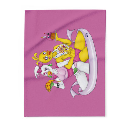 Double Chica (Toy & Glamrock) Character Print Arctic Fleece Blanket