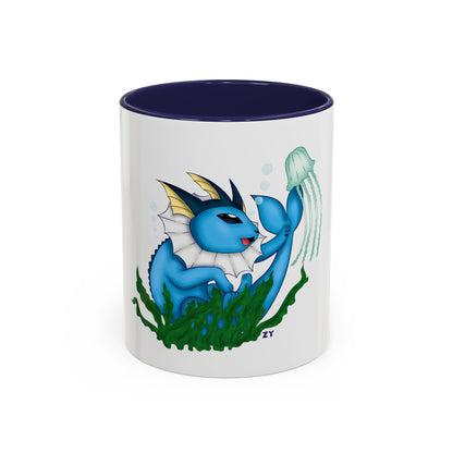 Water Play Fanart Print Two-Tone Coffee Mugs, 15oz