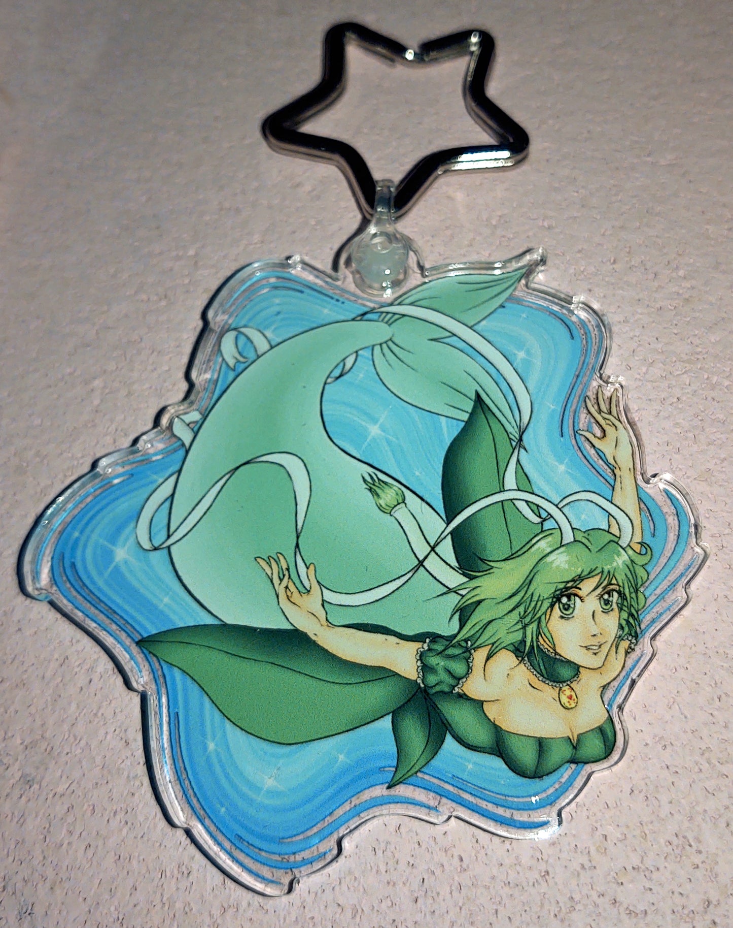 Mew Lettuce Keyring [Fanart by Zippy Yonyx]