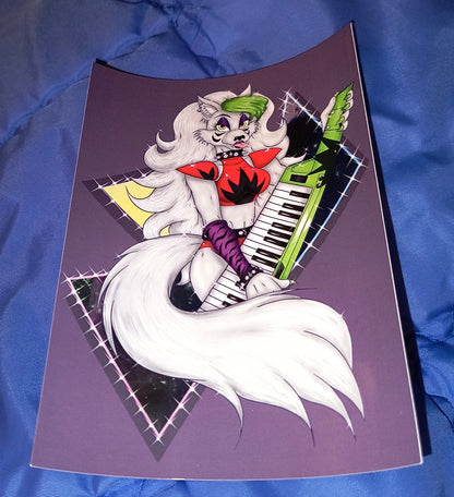 Roxy Wolf FNAF Laminated A6 Postcard [Fanart by Zippy Yonyx]