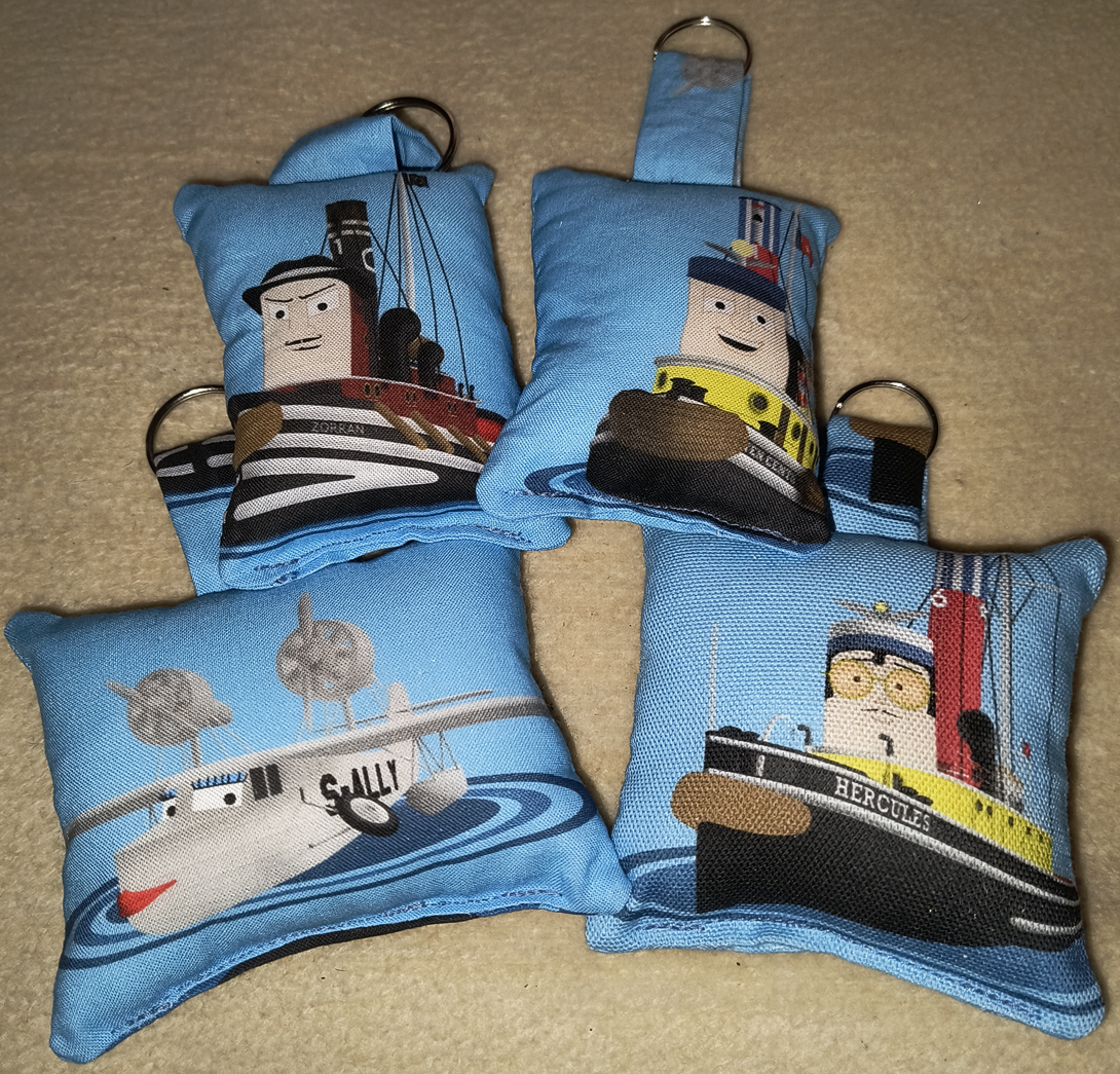 TUGS: The Exhibition Collaboration - Character Print Squishy Padded Keyrings (Commission Product)
