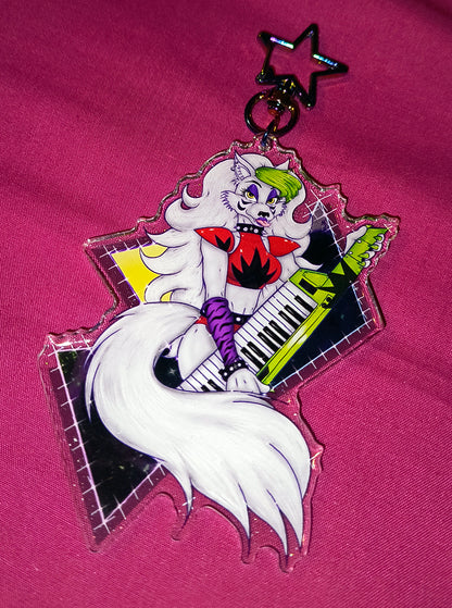 Roxy Wolf Glitter Resin Keyring [Fanart by Zippy Yonyx]