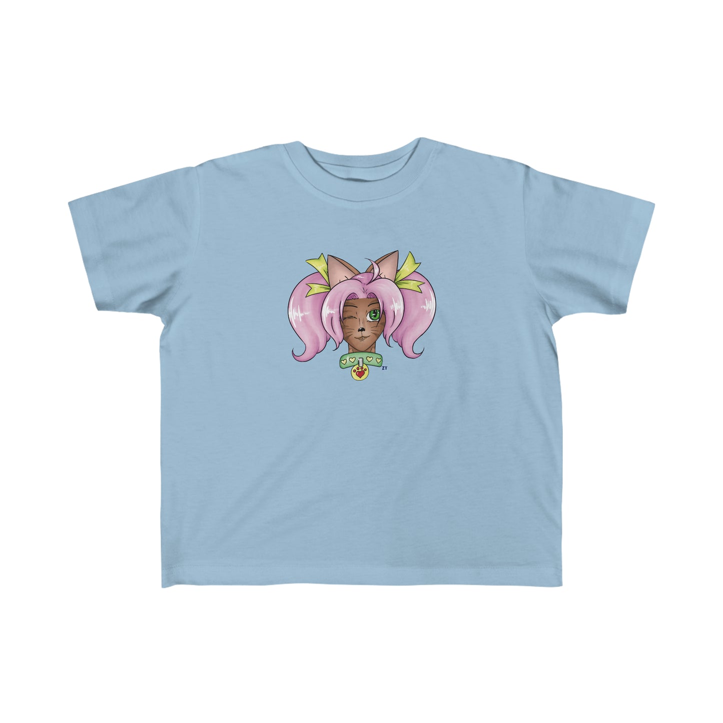 Cute Cat Girl Kid's Fine Jersey Tee