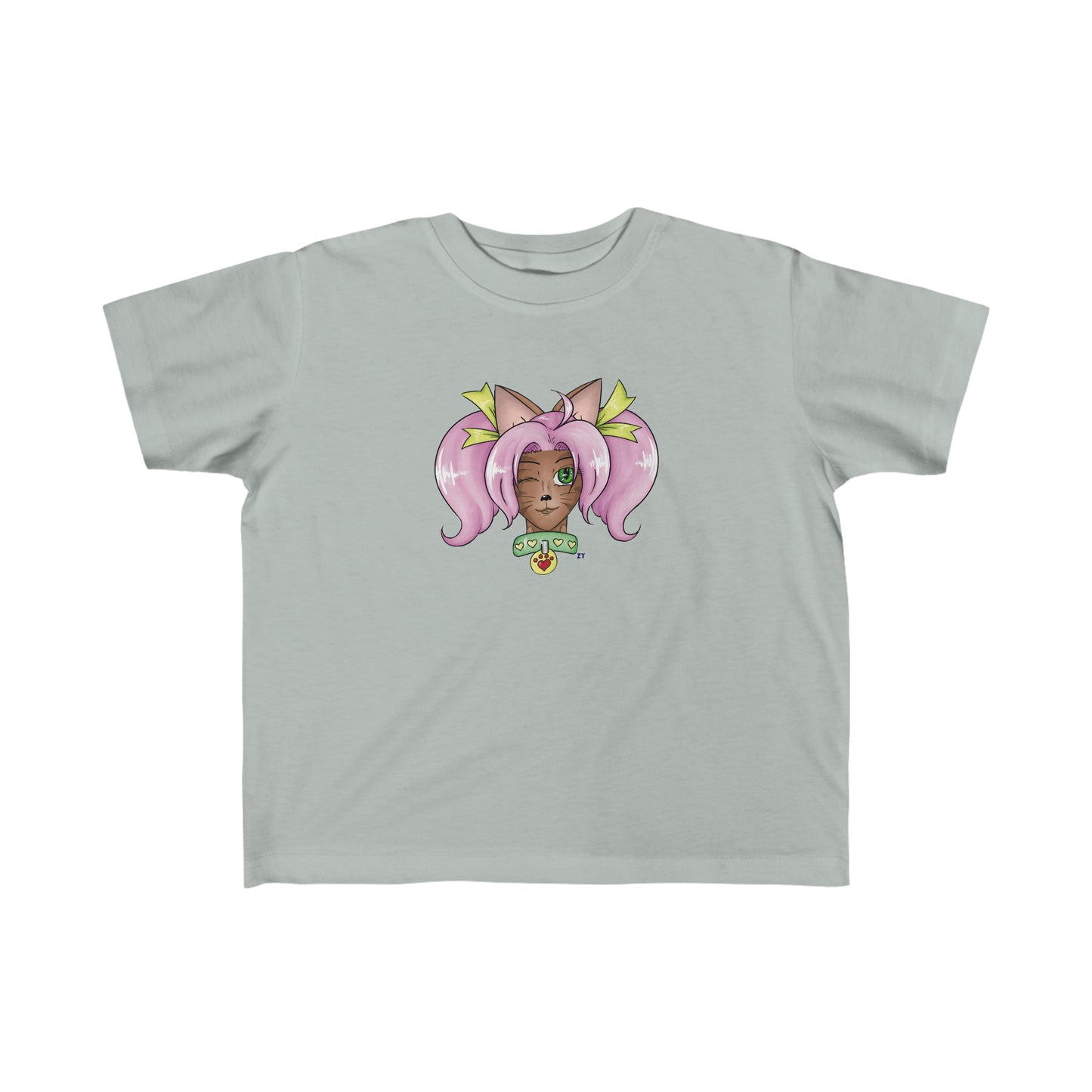 Cute Cat Girl Kid's Fine Jersey Tee